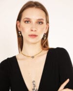Siyah-Sortlu-Mini-Elbise-Kadin