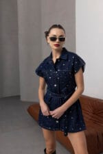 Koyu-Mavi-Metal-Zimba-Detayli-Denim-Kusakli-Yelek