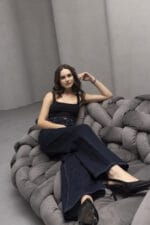 Koyu Mavi Premium Yüksek Bel Jean Pantolon-Kadin