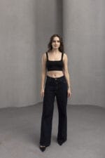 Koyu Mavi Premium Yüksek Bel Jean Pantolon-Kadin